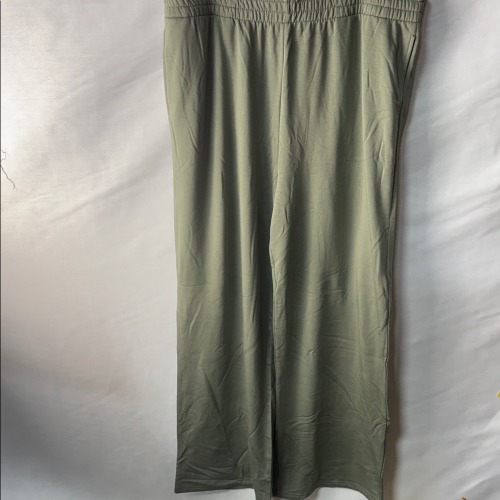 Max & Mia Olive Green Wide-Leg Lounge Pants - Picture 6 of 8